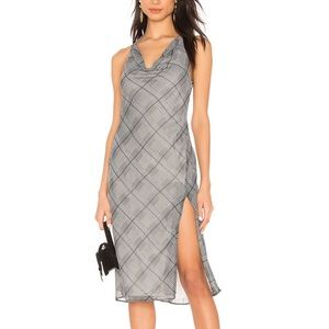 NBD Kai Midi Dress in Navy Stripe NWT!